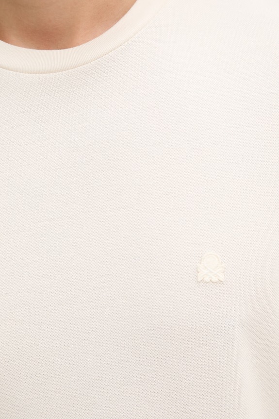 United Colors of Benetton t-shirt Ανδρικό βαμβακερό 3YESU1AF7 μπεζ
