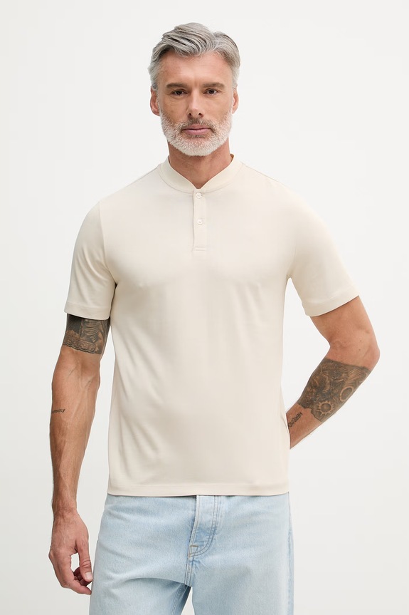 United Colors of Benetton polo tričko pánske s bavlnou béžová 3QEXU10CC