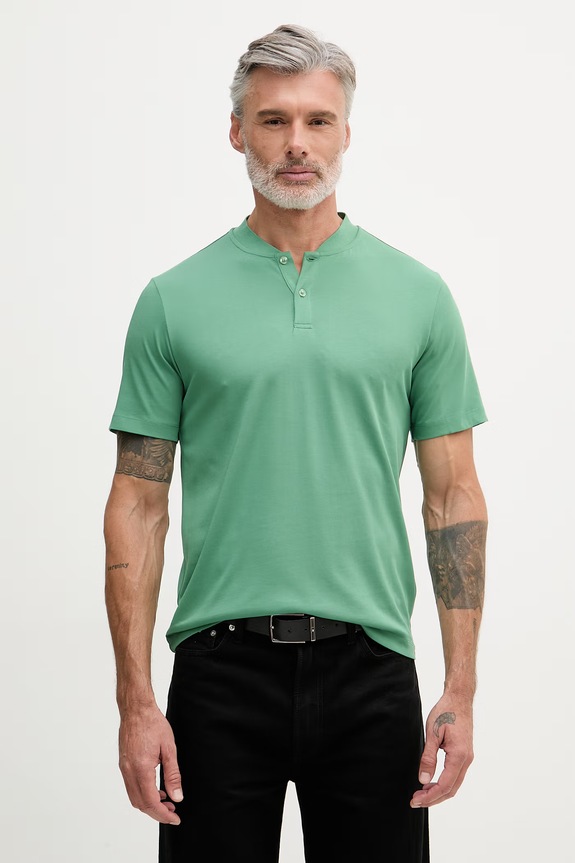 United Colors of Benetton polo tričko pánske s bavlnou zelená 3QEXU10CC
