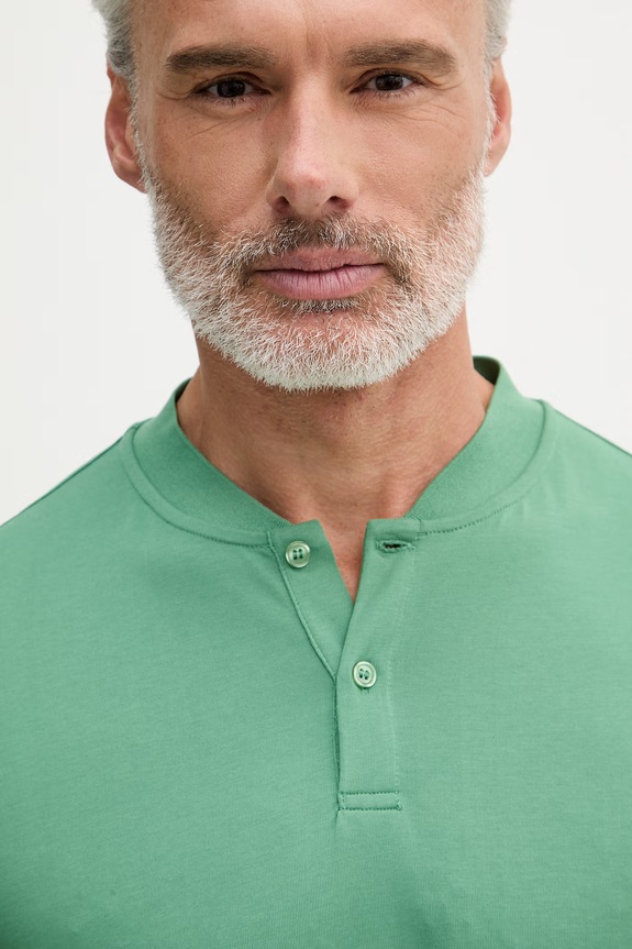 United Colors of Benetton póló férfi pamuttal zöld 3QEXU10CC