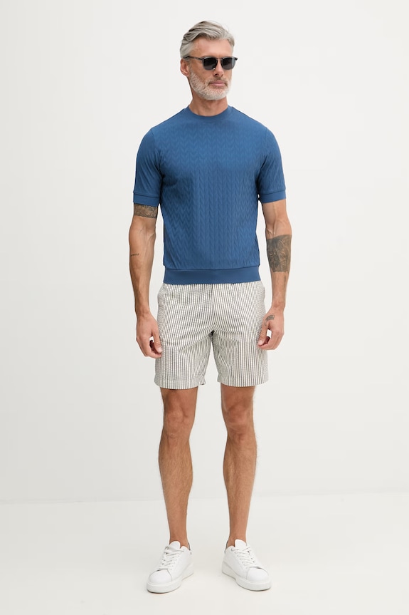 United Colors of Benetton t-shirt férfi pamut elasztánnal 33T4U10CD sötétkék SS26