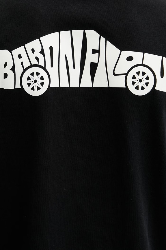 Baron Filou T-shirt męski bawełniany VALET MODE 000015752 czarny