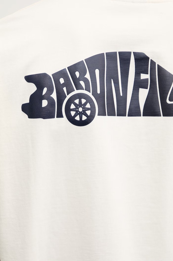 Baron Filou T-shirt męski bawełniany VALET MODE 000014976 beżowy