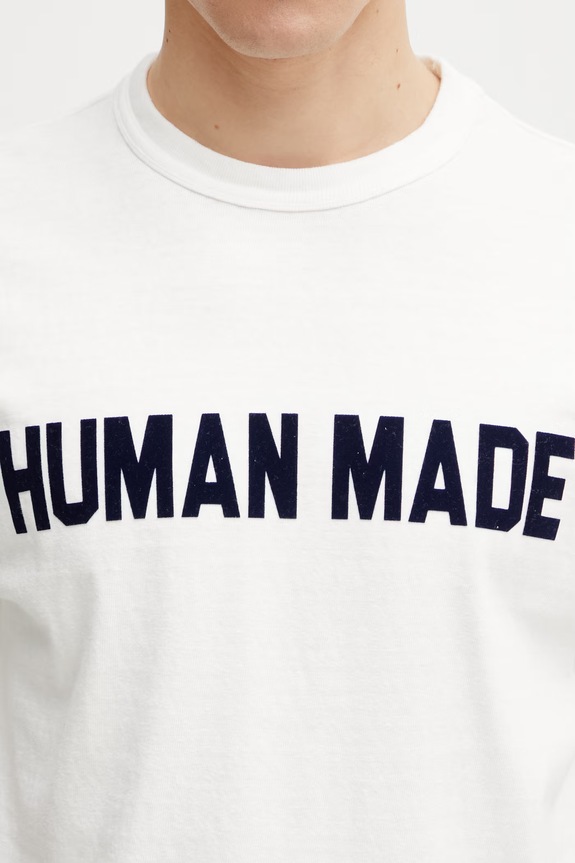 Human Made тениска мъжка от памук бял HM31TE012