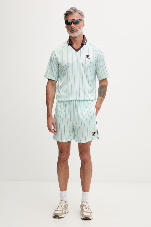 Fila polo tričko pánske COVERCIANO FAM1196 tyrkysová SS26