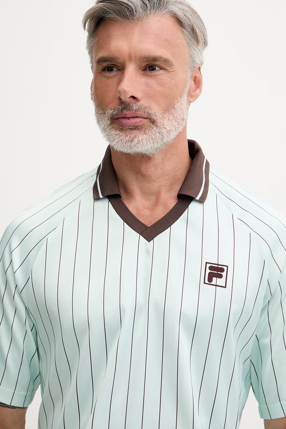 Fila polo tričko pánske COVERCIANO tyrkysová FAM1196
