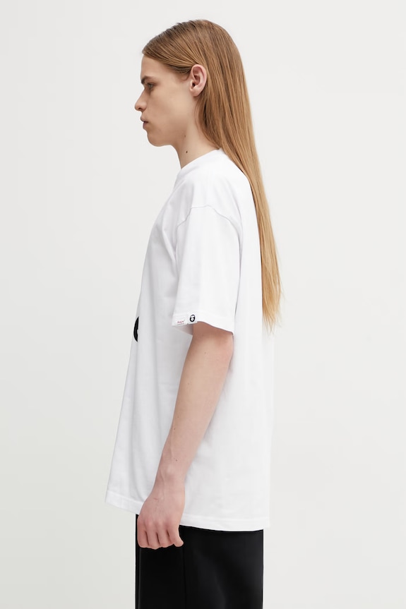AAPE t-shirt cotton men's AAPTEM1640XXQ white SS26