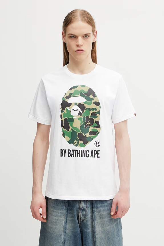 A Bathing Ape Abc Camo футболка бавовняна чоловіча білий 0ZXTEM005101Q