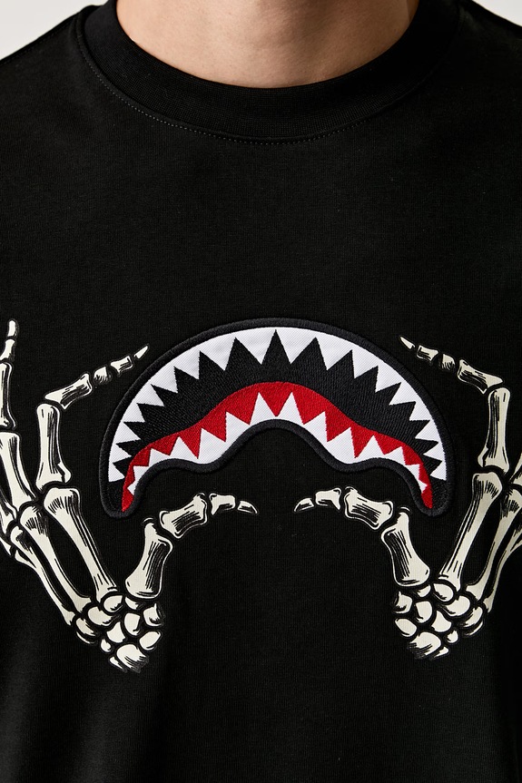 Sprayground T-shirt męski bawełniany SP807 czarny