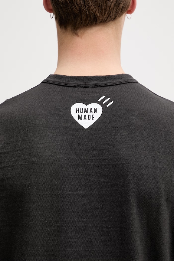 Human Made T-shirt bawełniany męski czarny HM31TE009