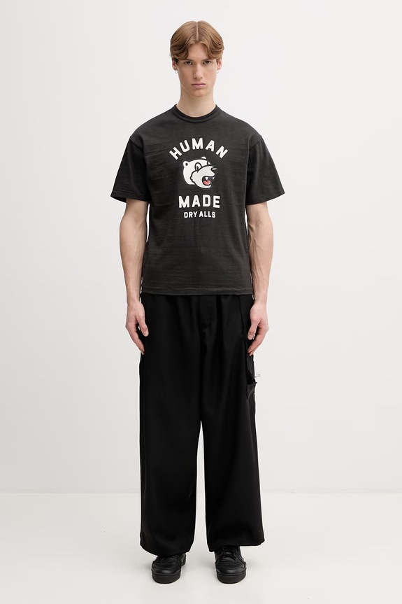 Human Made T-shirt bawełniany męski HM31TE009 czarny