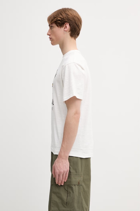 Human Made T-shirt bawełniany męski HM31TE008 biały SS26