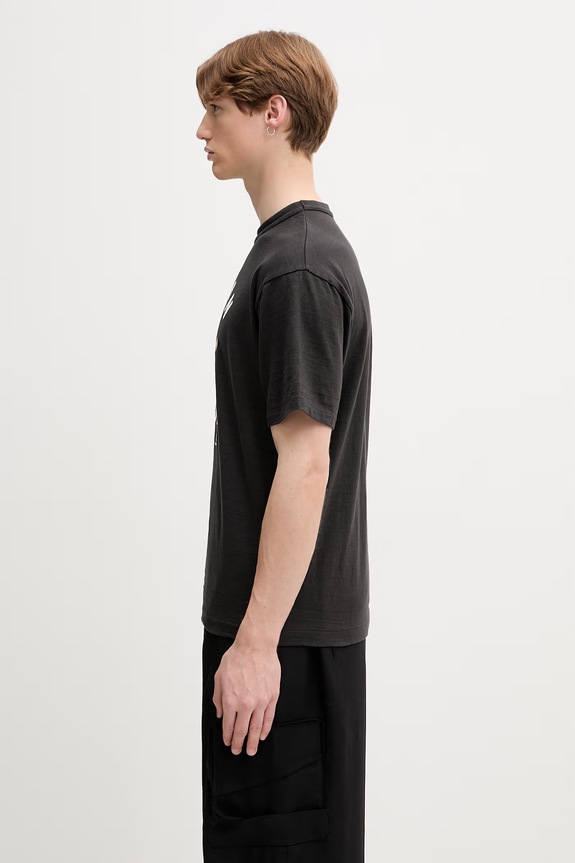 Human Made T-shirt bawełniany męski HM31TE008 czarny SS26