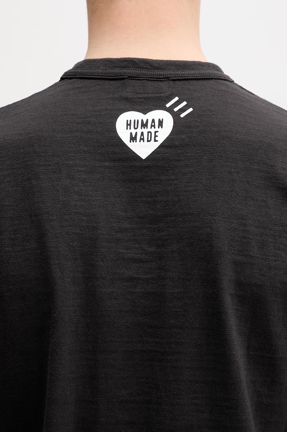 Human Made T-shirt bawełniany męski czarny HM31TE008