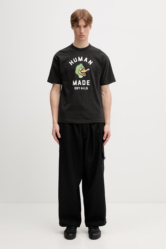 Human Made T-shirt bawełniany męski HM31TE008 czarny