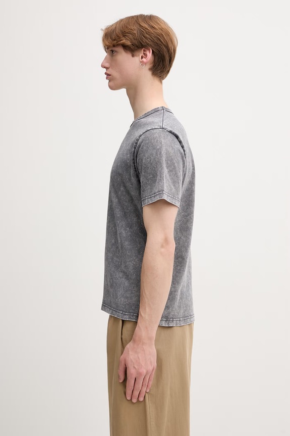 BEAMS T-shirt bawełniany męski 1104.1436.139 szary SS26