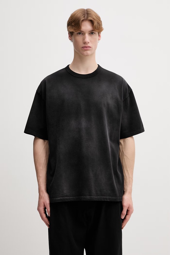 BEAMS T-shirt bawełniany męski czarny 1104.1435.146