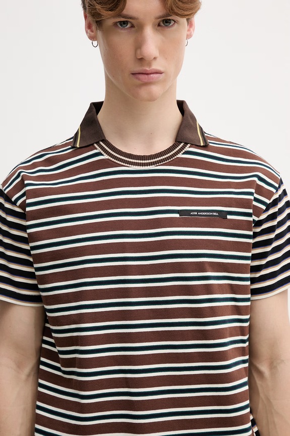 Andersson Bell T-shirt męski brązowy atb1546m