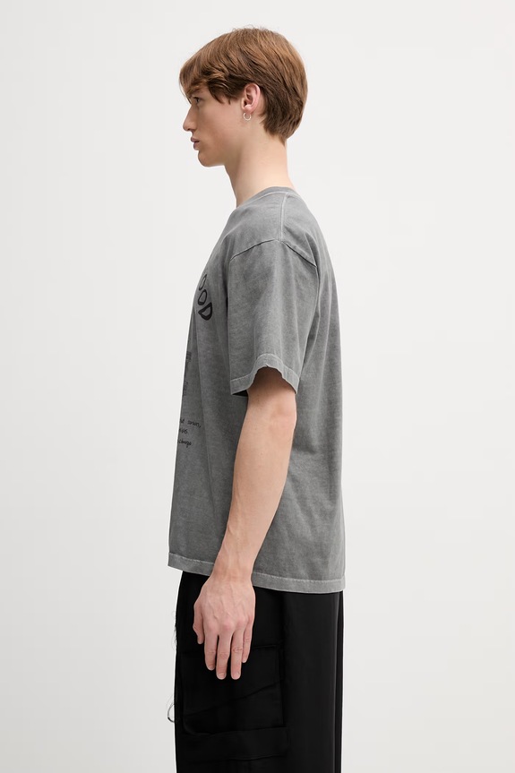 Neighborhood T-shirt bawełniany męski 261PCNH.ST11 szary SS26