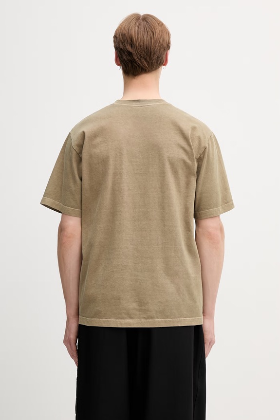 Odzież Neighborhood T-shirt bawełniany męski 261PCNH.ST11 zielony