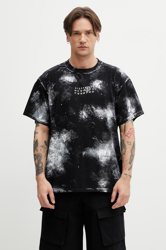 MM6 Maison Margiela kratka majica moška bombažna črna SH2GC0039.M20048