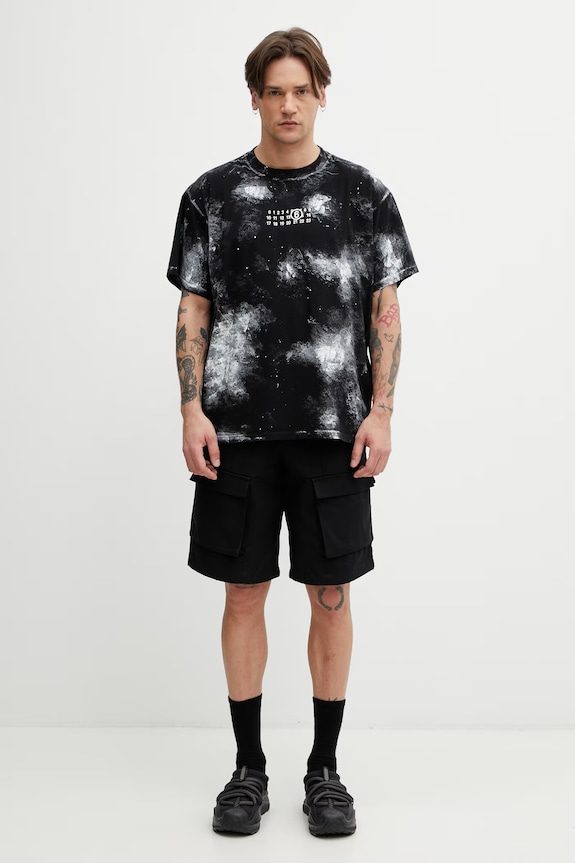 MM6 Maison Margiela T-shirt męski bawełniany SH2GC0039.M20048 czarny