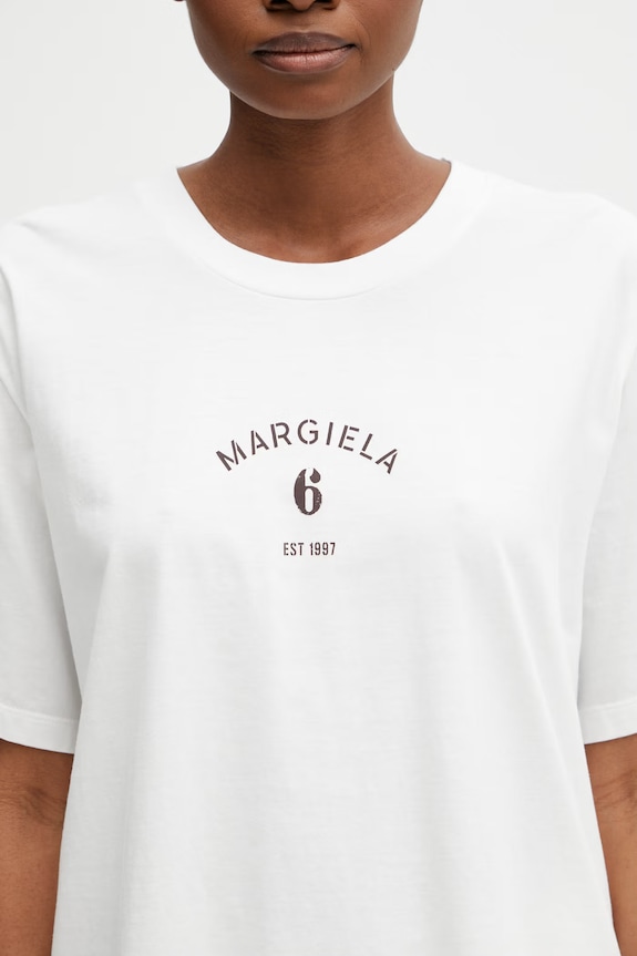 MM6 Maison Margiela t-shirt ανδρικό βαμβακερό λευκό SH2GC0038.M20048