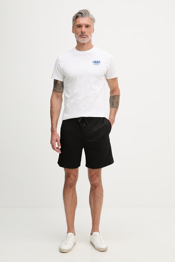 Alpha Industries tričko pánske bavlnené Signature 266554 biela SS26