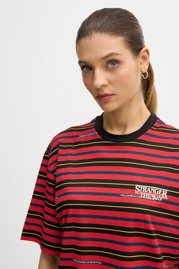 Хлопковая футболка United Colors of Benetton x Stranger Things 3LQMU10BC