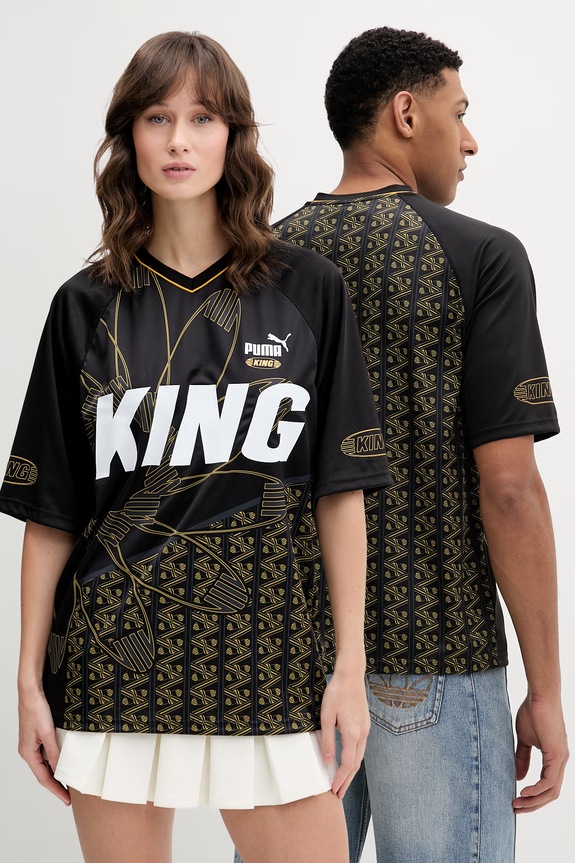 Puma tricou KING Extravaganza Jersey print negru 634407
