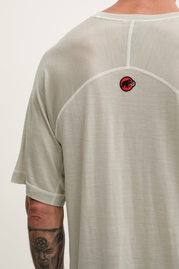 Mammut футболка для треккинга с шерстью Hiking patrol x mammut 1017.07950 зелёный