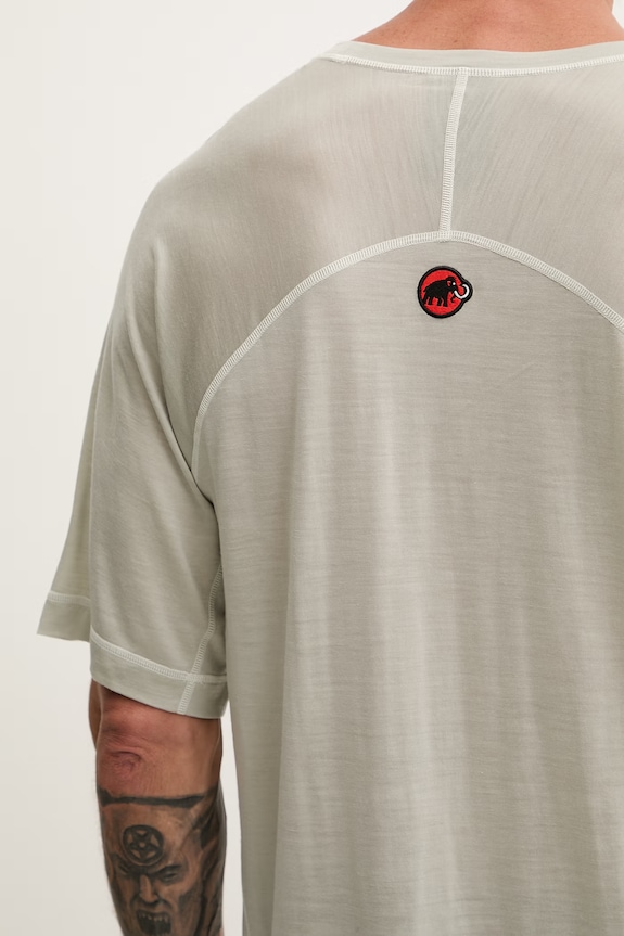 Mammut футболка для треккинга с шерстью Hiking patrol x mammut 1017.07950 зелёный