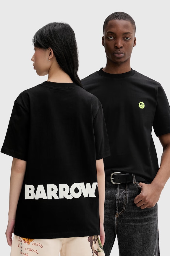 Barrow T-shirt bawełniany czarny S6BWUATH003