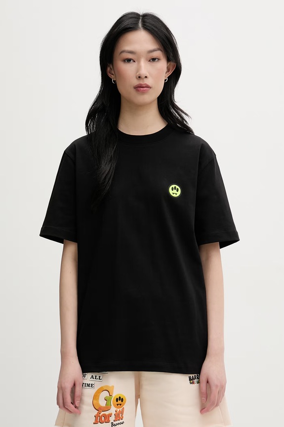 Odzież Barrow T-shirt bawełniany S6BWUATH003 czarny