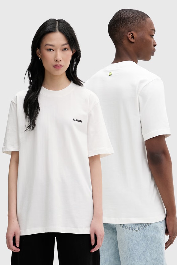 Barrow T-shirt bawełniany beżowy S6BWUATH010