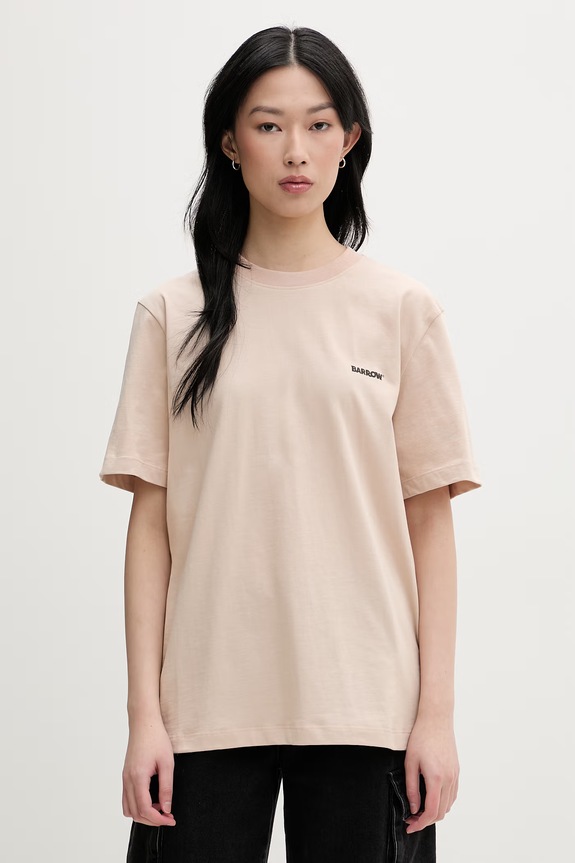 Barrow T-shirt bawełniany beżowy S6BWUATH010
