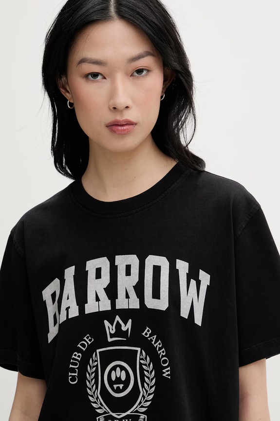 Barrow T-shirt bawełniany czarny S6BWUATH019