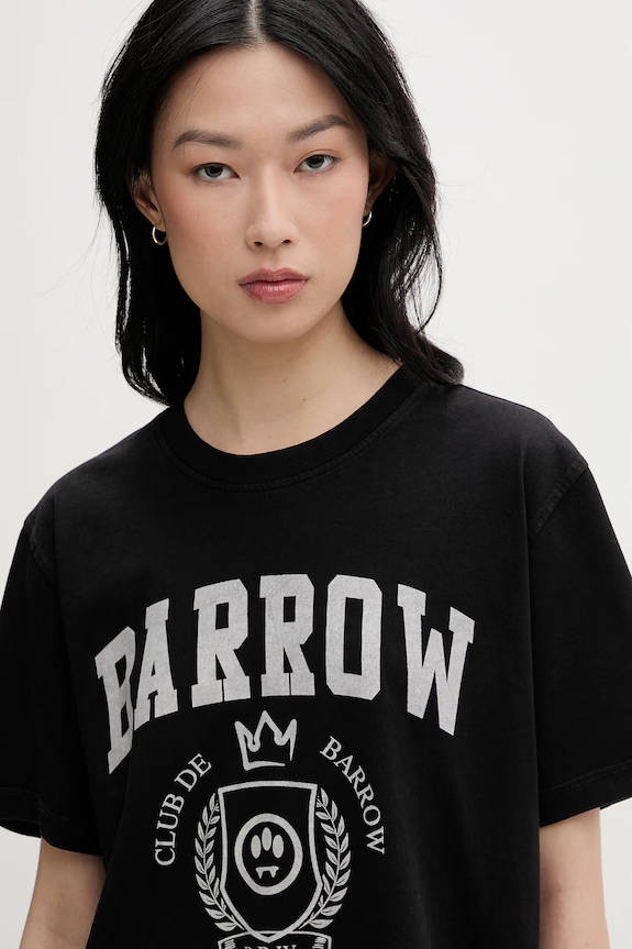 Barrow T-shirt bawełniany czarny S6BWUATH019