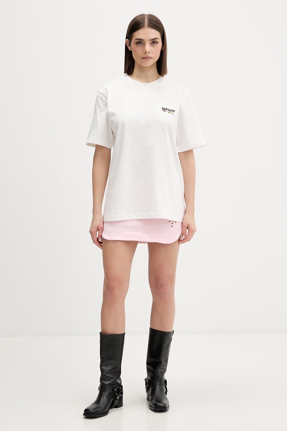 Barrow t-shirt bawełniany biały S6BWUATH032