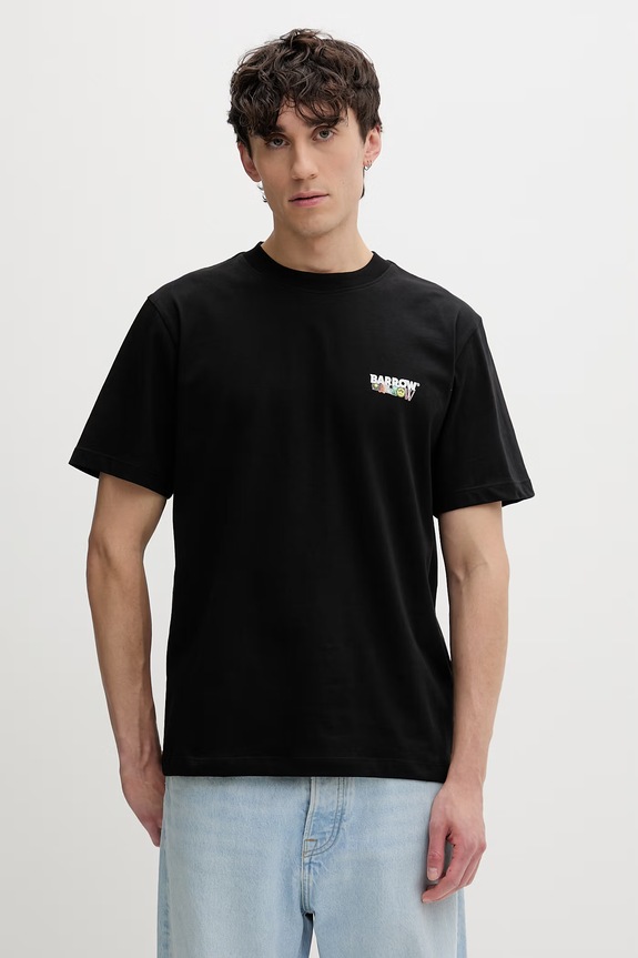 Barrow t-shirt bawełniany czarny S6BWUATH032