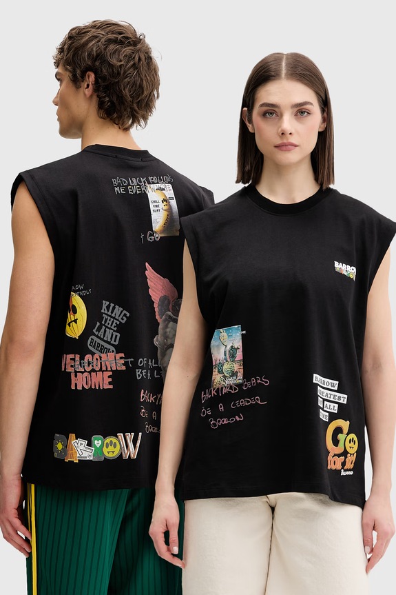 Barrow t-shirt bawełniany czarny S6BWUATH033