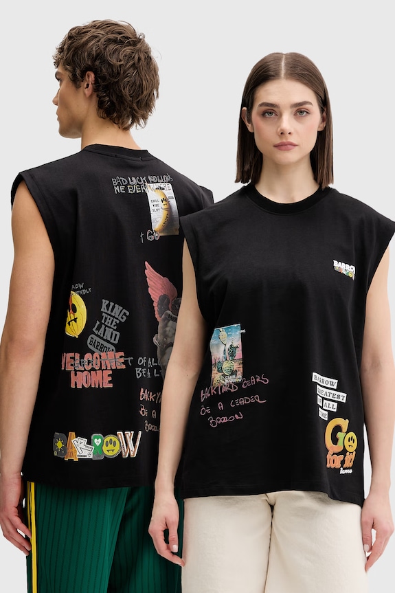 Barrow t-shirt bawełniany czarny S6BWUATH033