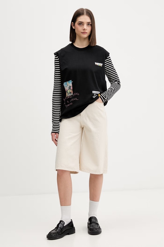 Odzież Barrow t-shirt bawełniany S6BWUATH033 czarny