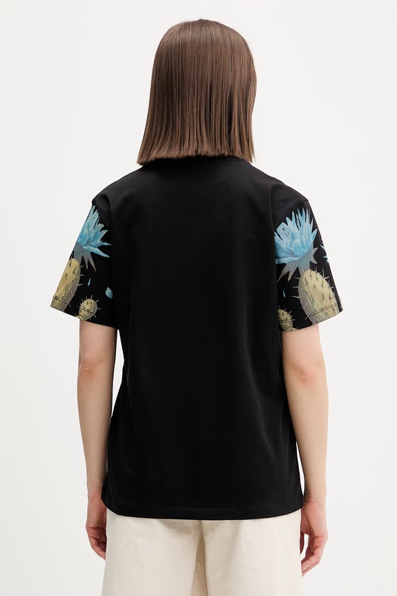 Barrow t-shirt bawełniany S6BWUATH069 czarny
