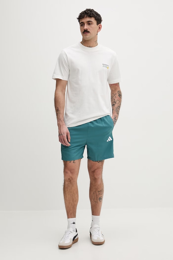 Barrow t-shirt męski bawełniany biały S6BWUATH086