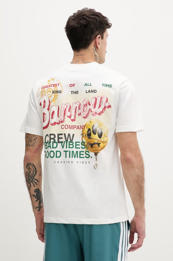 Barrow t-shirt męski bawełniany S6BWUATH086