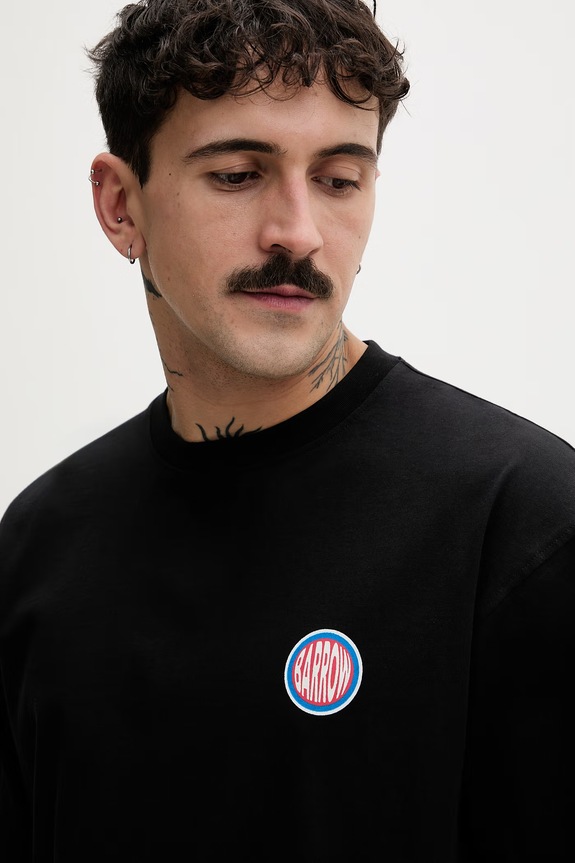 Barrow t-shirt oversize bawełniany S6BWUATH137