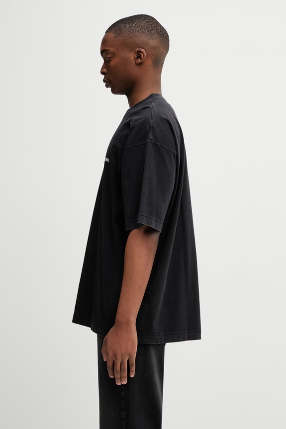 Odzież VETEMENTS t-shirt bawełniany Iconic Logo ME76TR138BW czarny