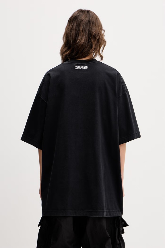 VETEMENTS t-shirt bawełniany Iconic Logo ME76TR138BW