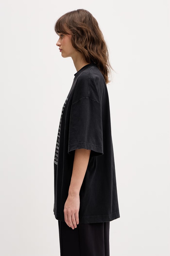 VETEMENTS t-shirt bawełniany Fuck Everything czarny ME76TR212BX
